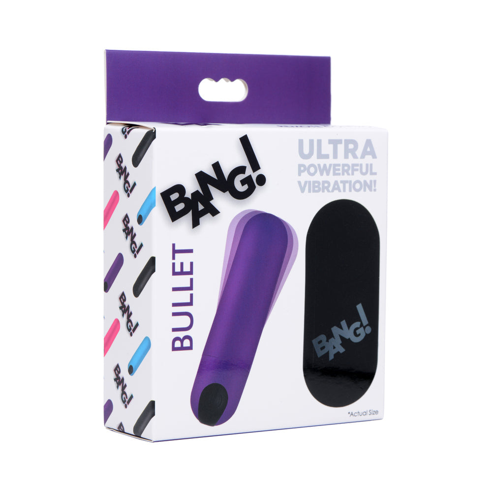 ¡BANG! Bala vibradora con control remoto, color morado