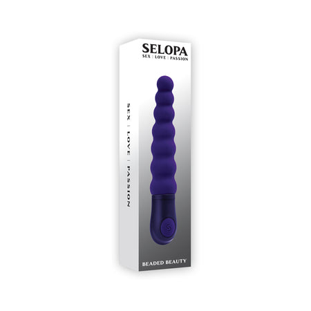 Vibrador de silicona Selopa Beaded Beauty morado