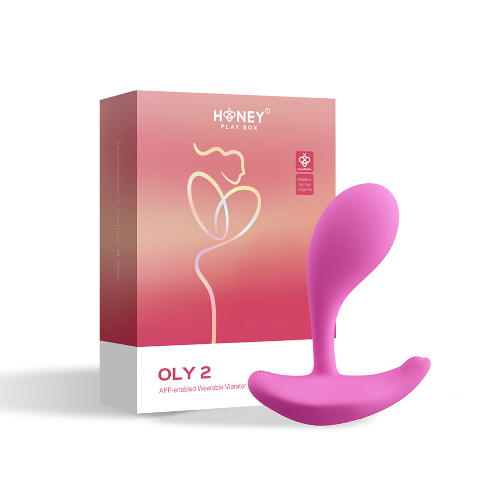 Vibrador portátil Honey Play Box Oly 2 con sensor de presión y aplicación, color rosa