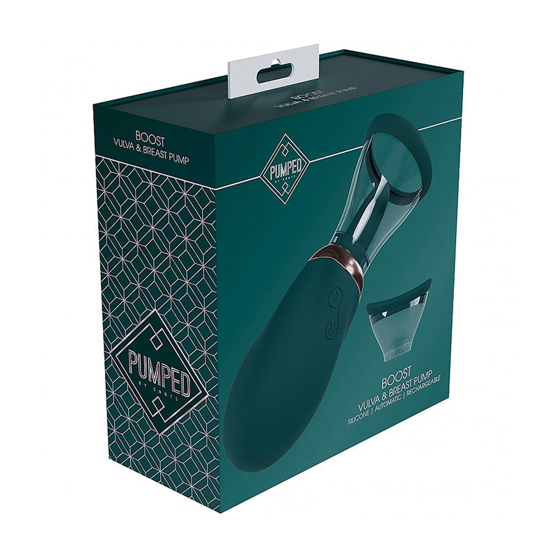 Extractor de leche y vulva automático recargable Pumped Boost, color verde bosque