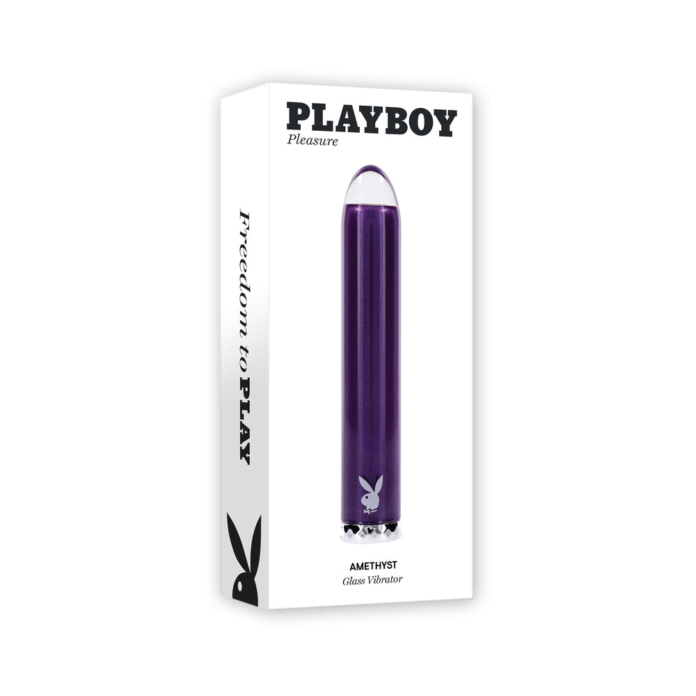 Vibrador de cristal recargable Playboy Amethyst morado