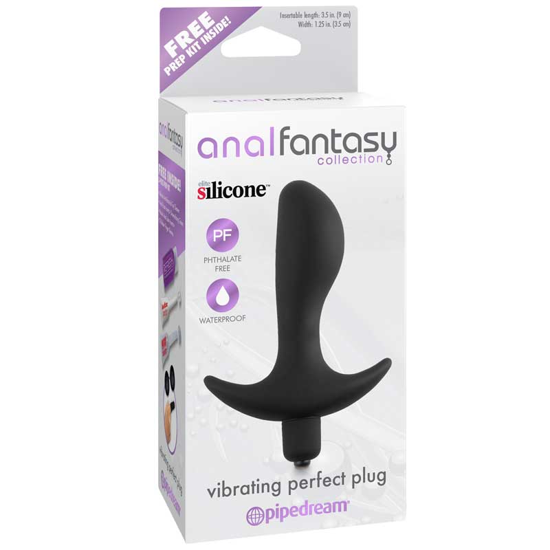 Plug vibrador de silicona negro Pipedream Anal Fantasy Collection