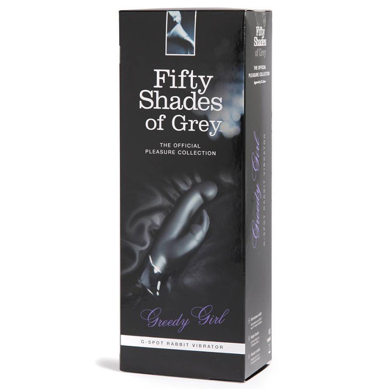 Vibrador de conejo de silicona recargable para punto G Fifty Shades of Grey Greedy Girl, color negro