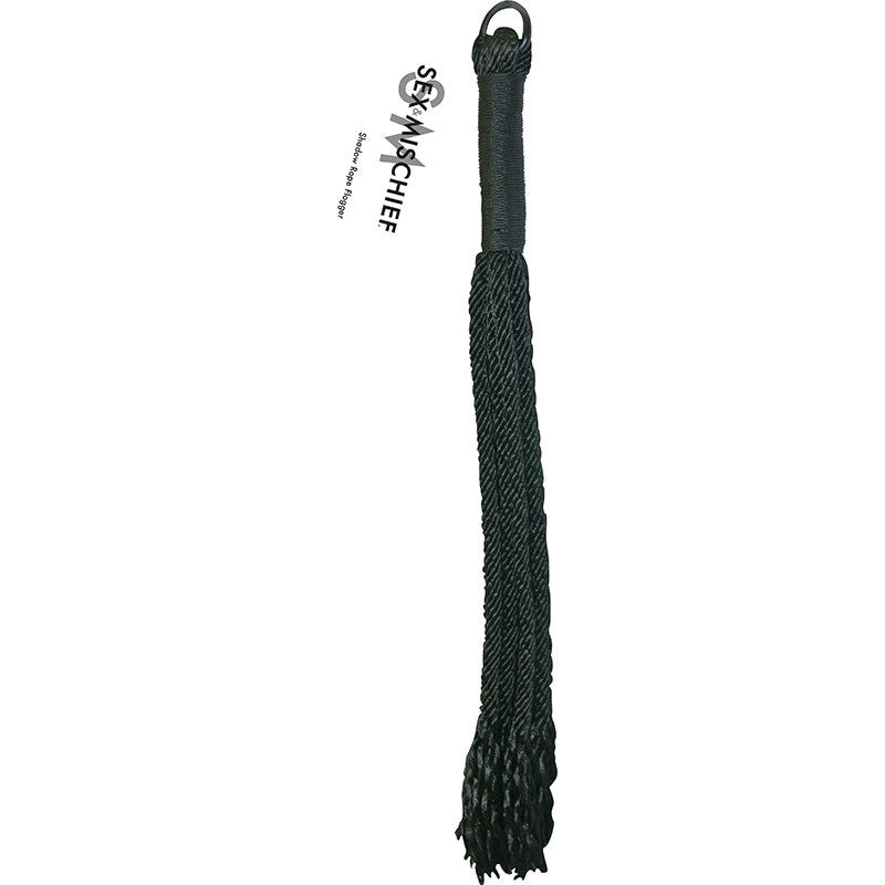 Flogger de cuerda de sombra negra con sexo y travesuras de Sportsheets