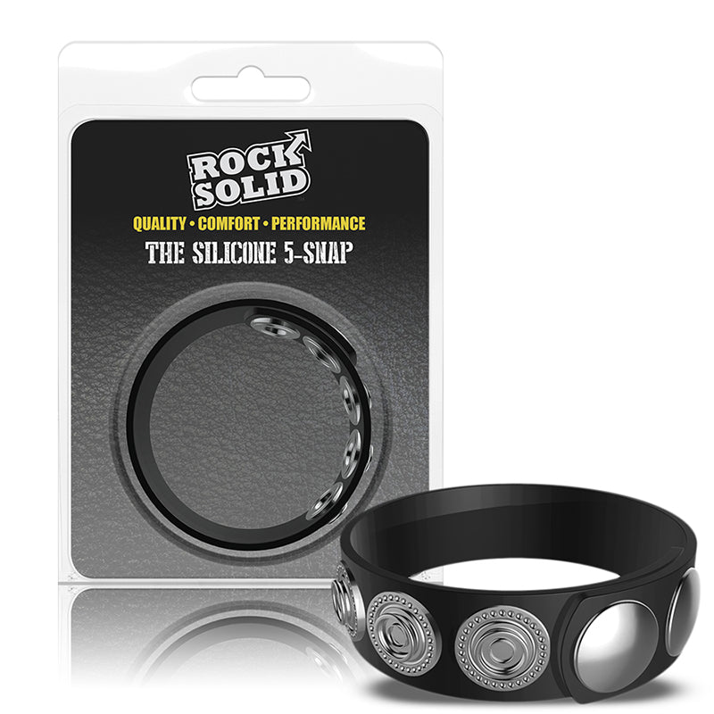Rock Solid Silaflex 5-Snap (Ajustable) Negro
