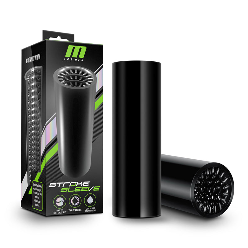 Blush M para hombre Stroke Sleeve Reversible Stroker Negro