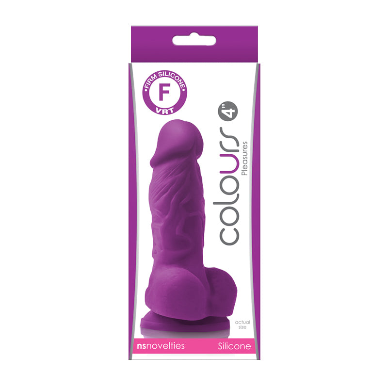 Dildo morado Colours Pleasures de 4 pulgadas