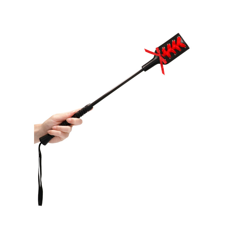 ¡Auch! Top corto con cordones negro/rojo grande