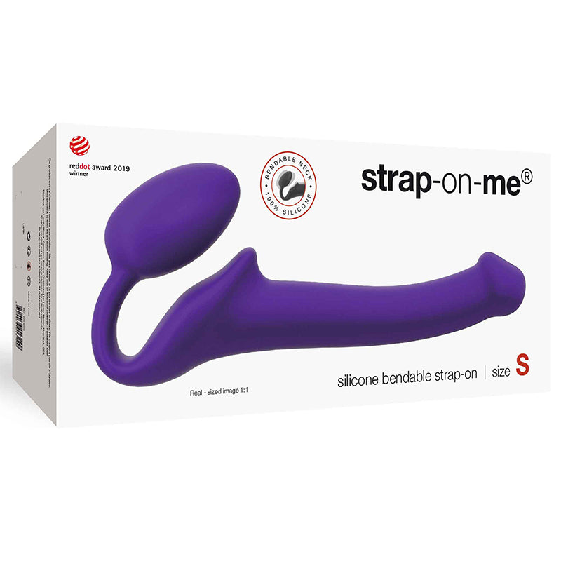 Strap-On-Me - Correa de silicona flexible semirealista, color morado, talla S