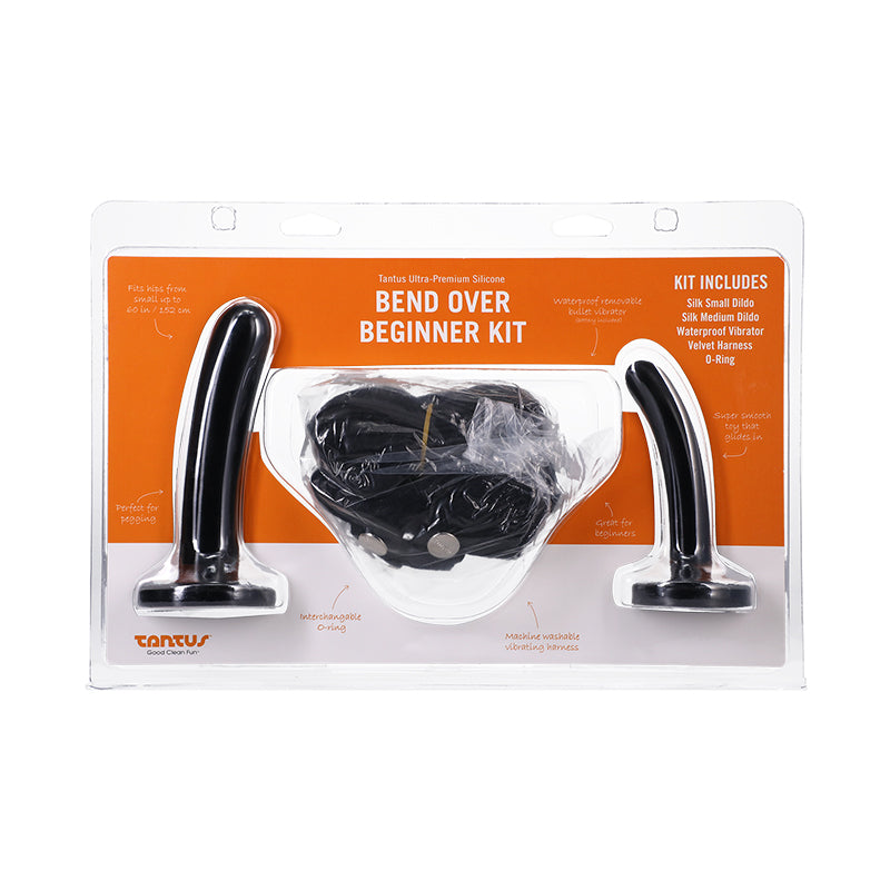 Kit de arnés con correa para principiantes Tantus Bend Over, color negro