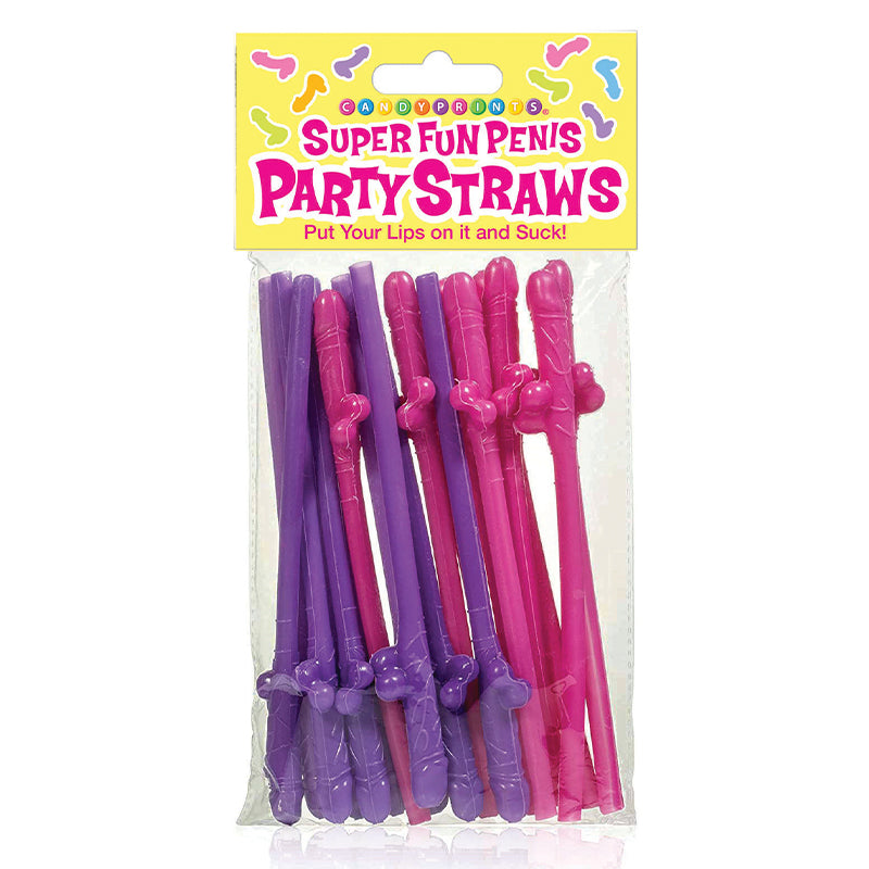 Pajitas de fiesta con forma de pene súper divertidas (paquete de 8)