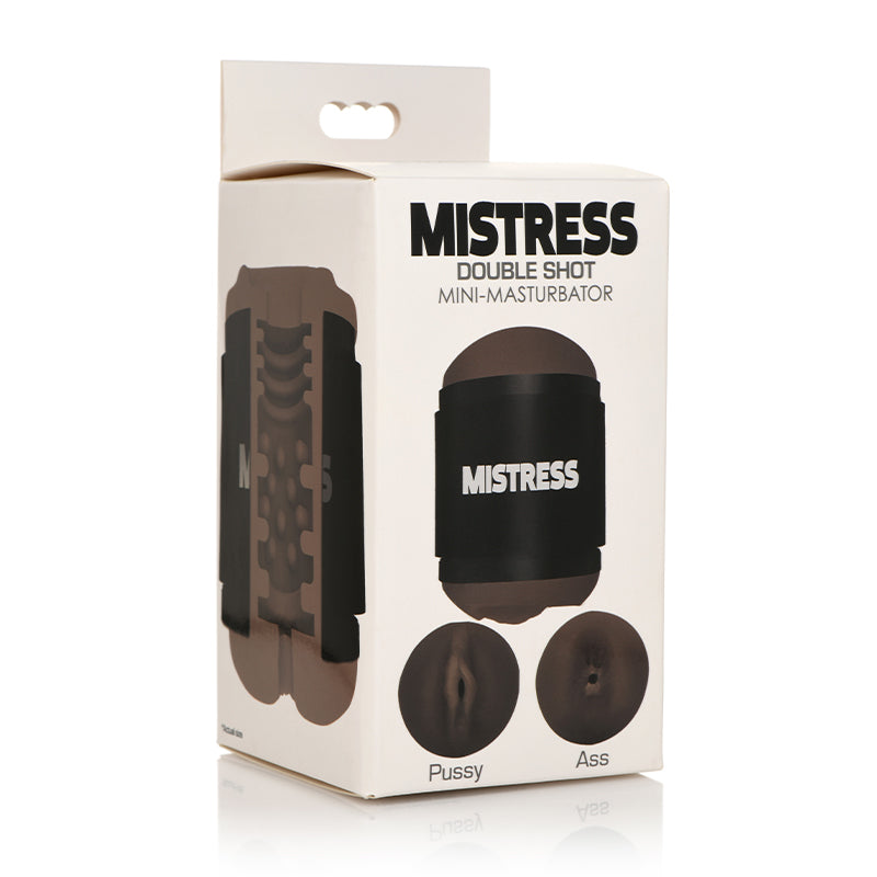Curve Toys Mistress Double Shot Mini Masturbador Coño y Culo Oscuro