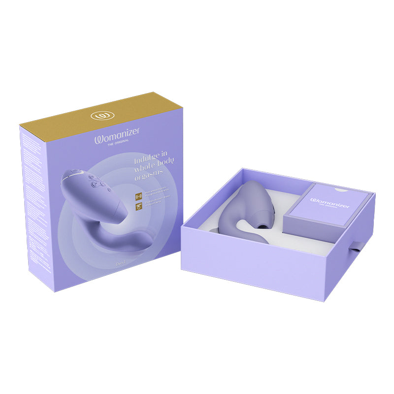 Vibrador Womanizer Duo 2 recargable de doble estimulación Pleasure Air y punto G, color lila