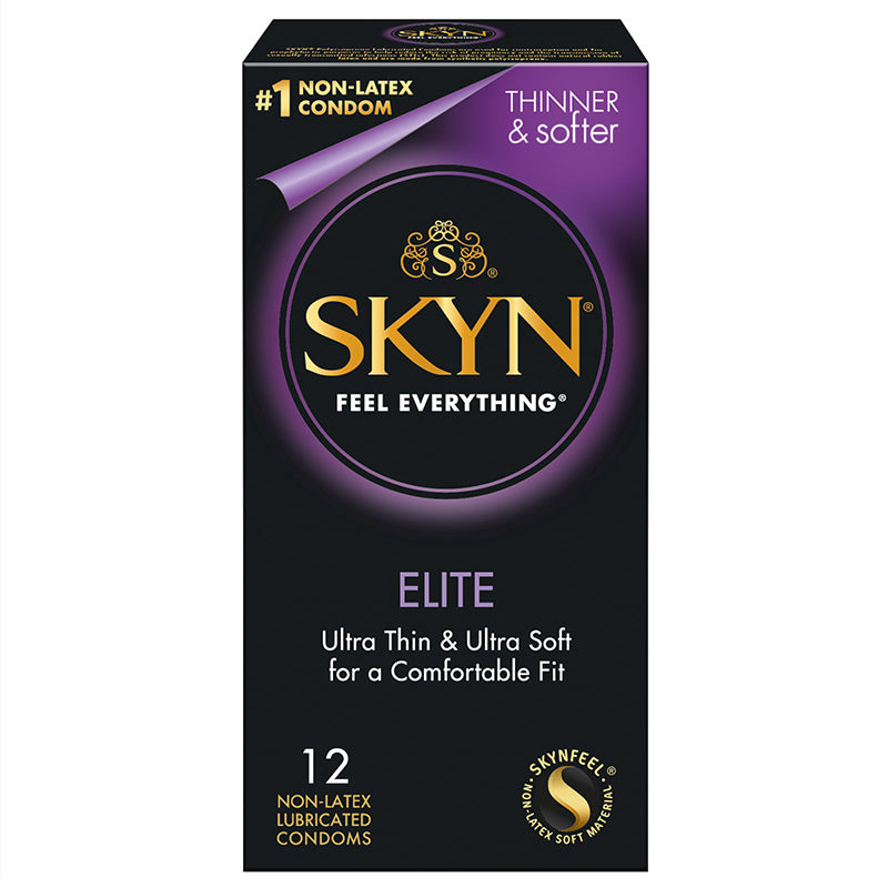 Condones ultrafinos de poliisopreno Lifestyles Skyn Elite (paquete de 12)