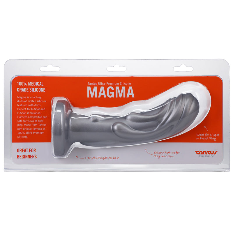 Tantus Magma 7 in. Fantasy Consolador Mediana Firme Plata