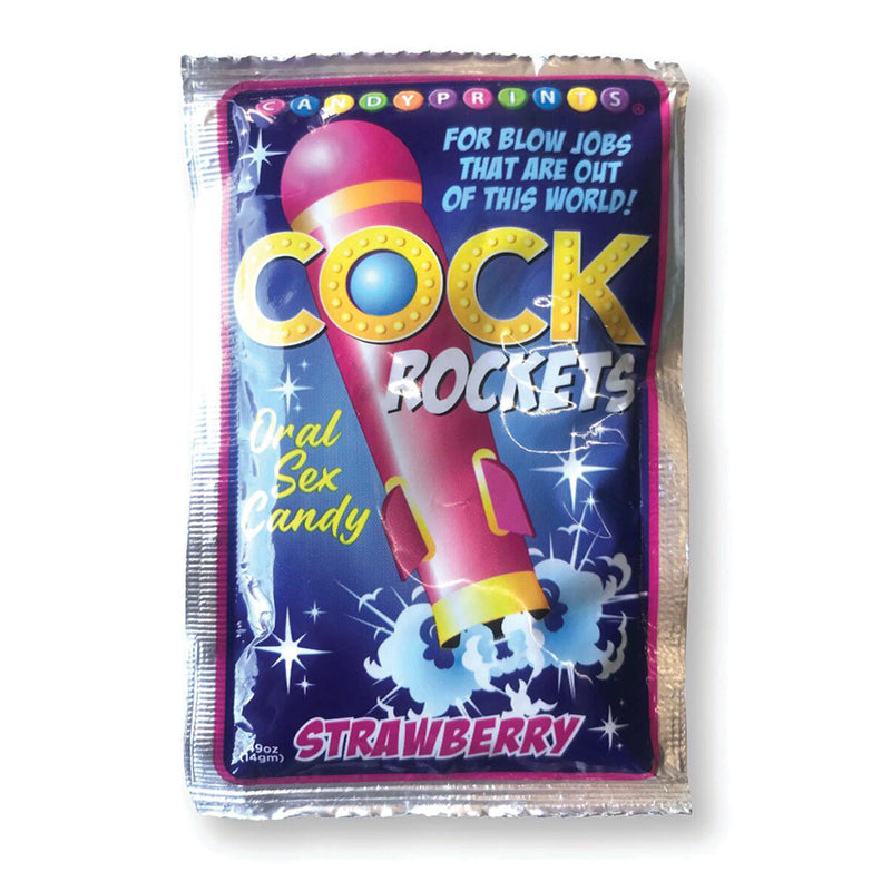 Caramelo de fresa para sexo oral Cock Rockets