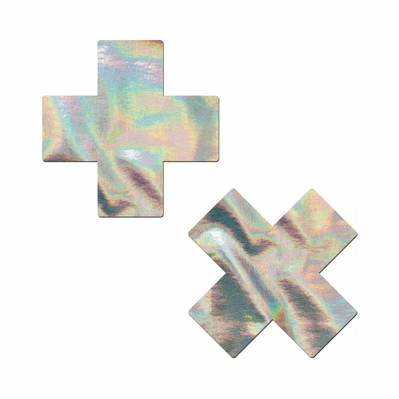 Pastease Cruces Holográficas Pasties Plata