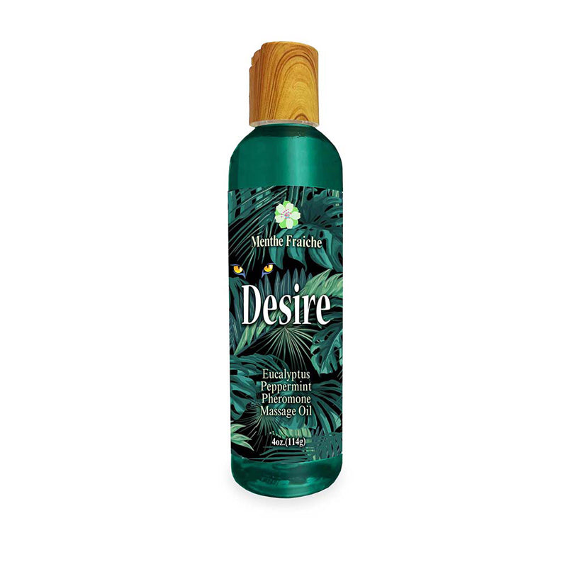 Aceite de masaje con feromonas Desire, eucalipto y menta, 4 oz.