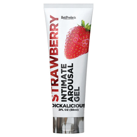 Gel de excitación íntima Dickalicious fresa 2 oz.