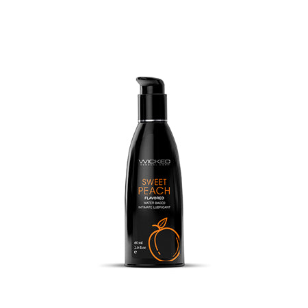 Lubricante a base de agua Wicked Aqua Sweet Peach 2 oz.