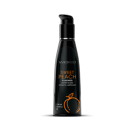 Lubricante a base de agua Wicked Aqua Sweet Peach 4 oz.