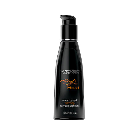 Lubricante calentador a base de agua Wicked Aqua Heat, 4 oz.