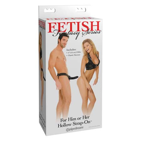 Pipedream Fetish Fantasy Series For Him or Her 6 in. Hollow Strap-On Black