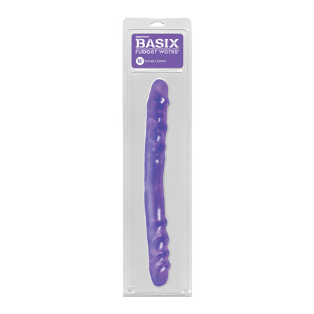 Pipedream Basix Rubber Works 16 in. Double Dong Purple