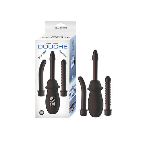 Ducha vaginal unisex con 3 accesorios (negra)