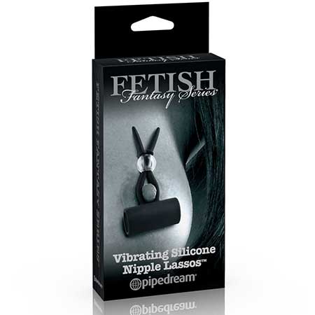 Pipedream Fetish Fantasy Series Limited Edition Vibrating Silicone Nipple Lassos Black