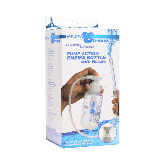 Botella de enema con boquilla y bomba CleanStream