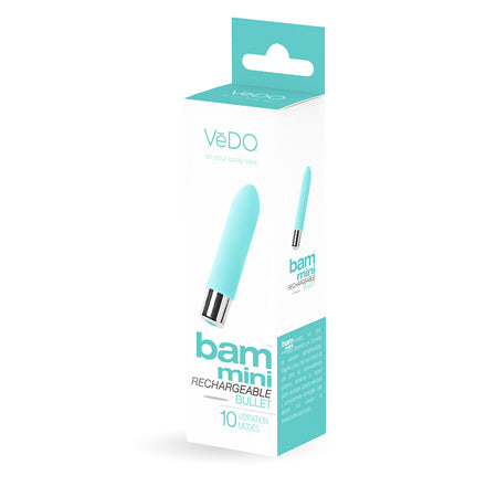 Vibrador bala recargable VeDO Bam Mini - Tease Me Turquesa