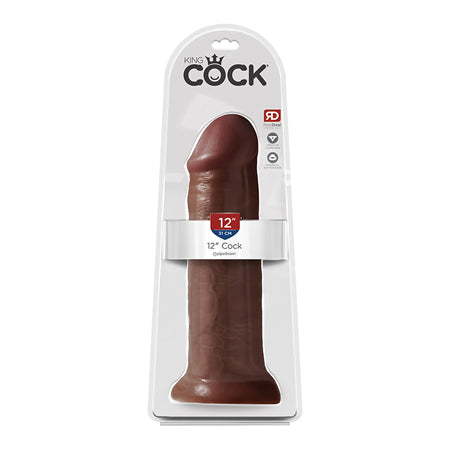 Pipedream King Cock 12 in. Cock Realistic Dildo With Suction Cup Brown