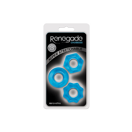 Renegade Chubbies Cock Rings 3-Pack Blue