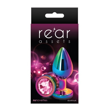 Rear Assets Metal Anal Plug Medium Multicolor/Pink