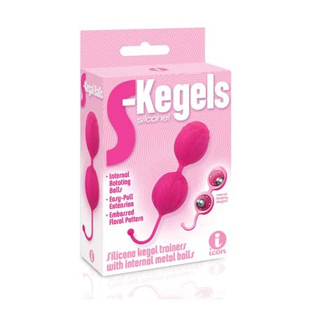 Bolas Kegel de silicona S-Kegel de 9 pulgadas, color rosa