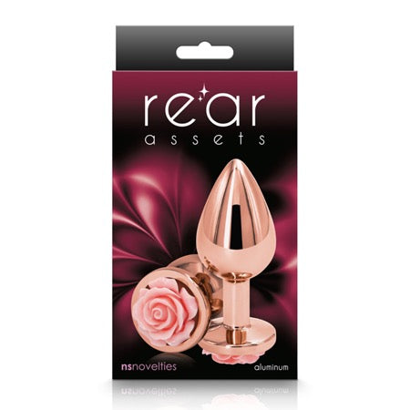 Rear Assets Rose Anal Plug Medium Pink