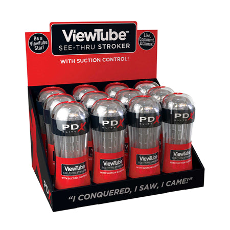 PDX Elite ViewTube See-Thru Stroker 12-Piece Display