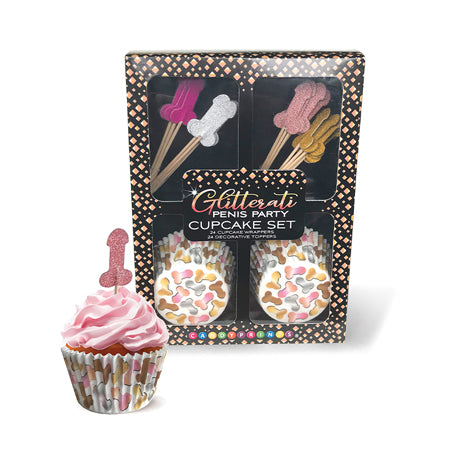 Glitterati Penis Party Cupcake Set