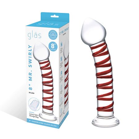 Glas 8 in. Mr. Swirly Glass Dildo