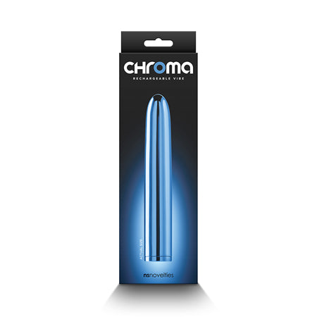 Chroma Rechargeable Vibe 7 in. Blue