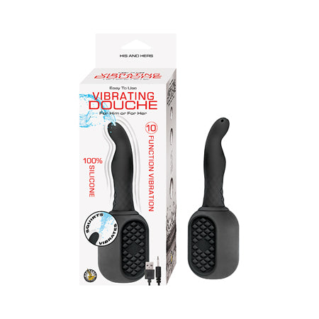 Nasstoys Vibrating Douche Rechargeable Silicone Black