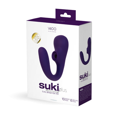 Vedo Suki Plus Rechargeable Dual Sonic Vibe Deep Purple