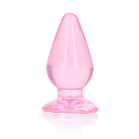 RealRock Crystal Clear 3.5 in. Anal Plug Pink