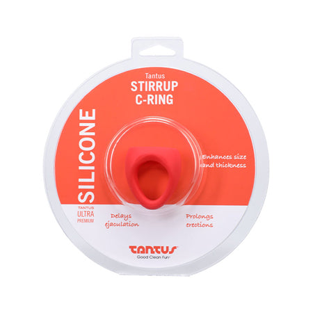Tantus Estribo C-Ring Cabestrillo para Pene y Testículos Rojo