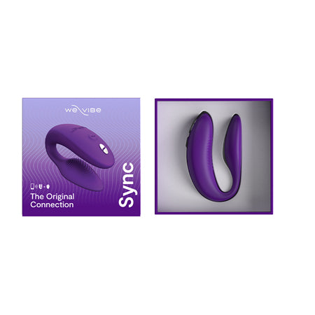 Vibrador de silicona recargable para parejas We-Vibe Sync morado