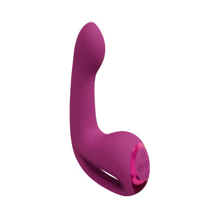 VIVE Riko Rechargeable Triple Motor Thumper with Advanced Finger Motion and Pulse Wave Stimulator Pink