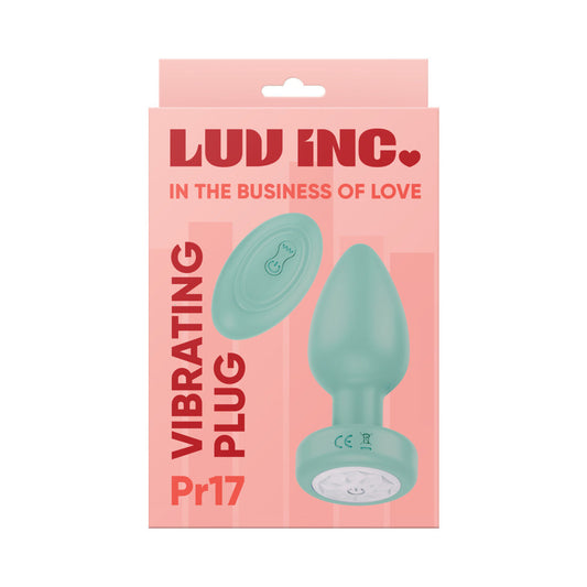 Luv Inc Pr17: Vibrating Plug with Remote Green