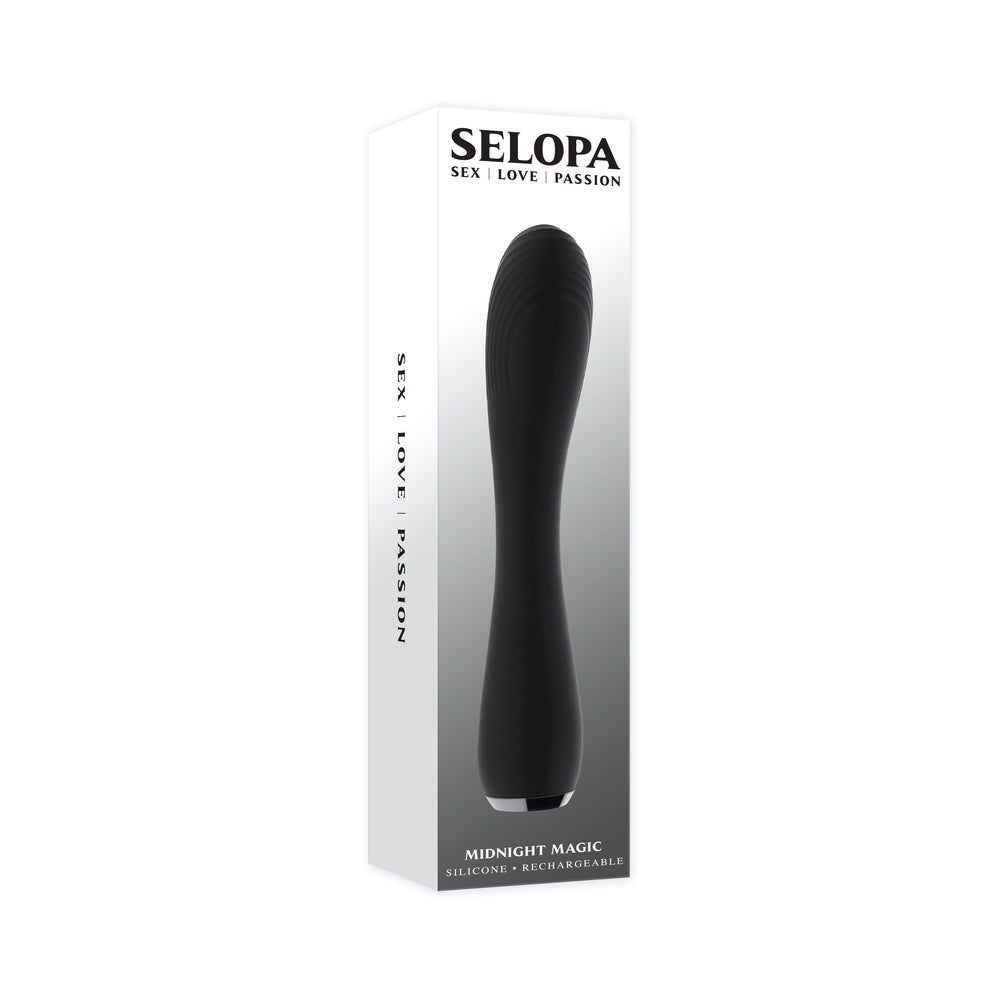 Selopa Midnight Magic Rechargeable Vibrator Silicone Black