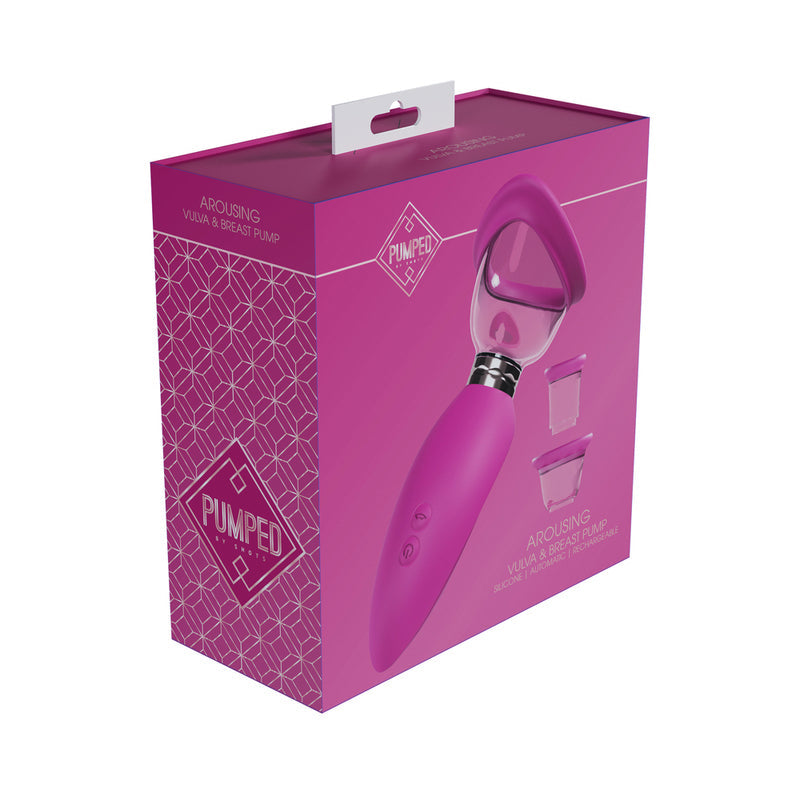 Pumped Arousing Automatic Rechargeable Vulva & Breast Pump Pink